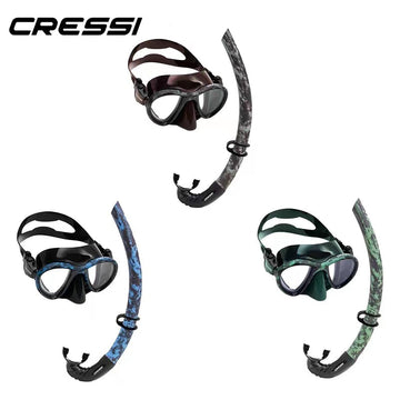 Cressi Metis Hunter Camouflage Spearfishing Diving Mask Snorkel Set